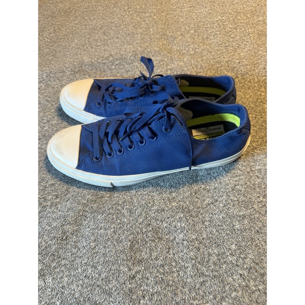 RARE🔥 Converse Chuck Taylor All Star 2 Lo Ox Royal Blue Lunarlon 10 Mens Shoe - Picture 3 of 9